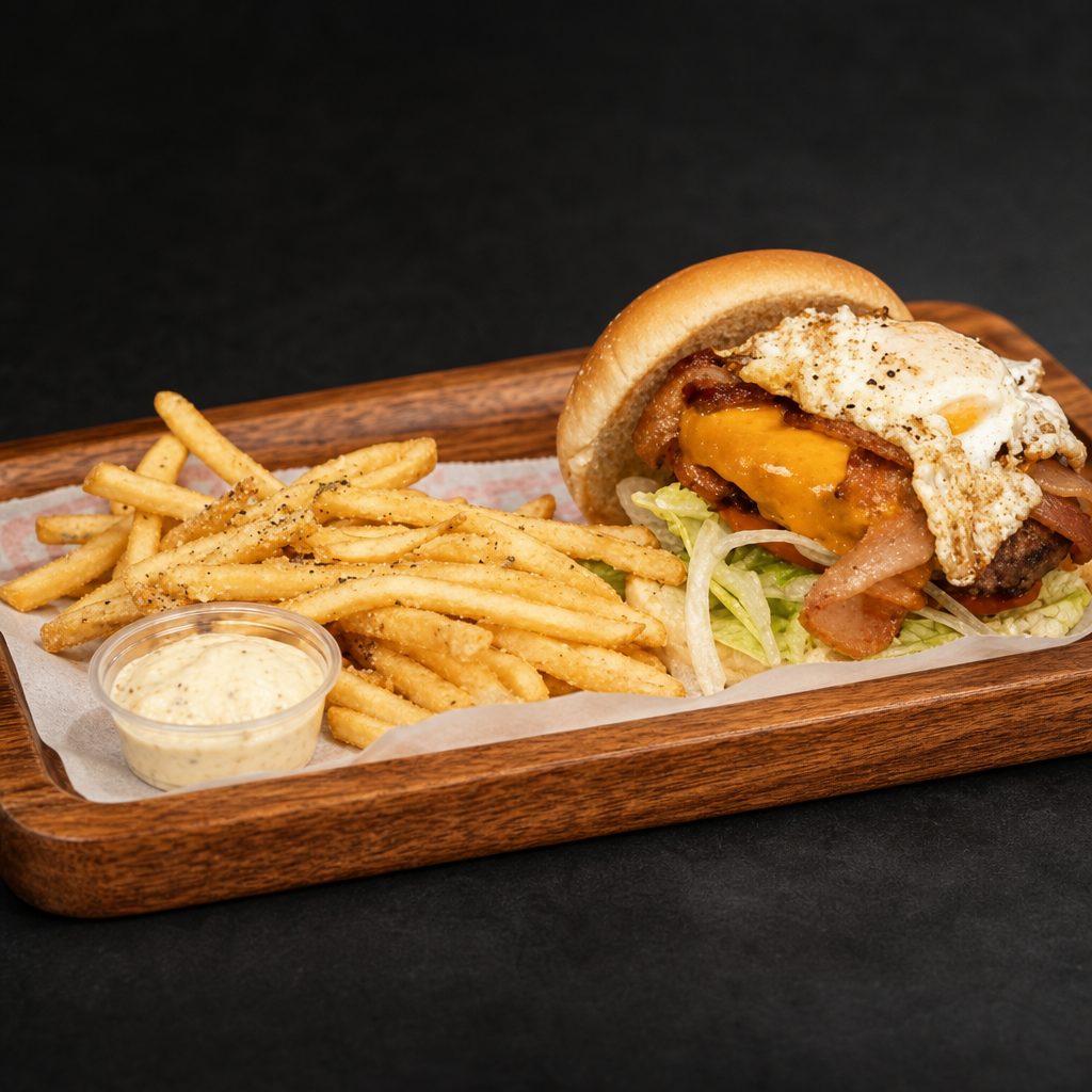 30. Egg Bacon Burger.